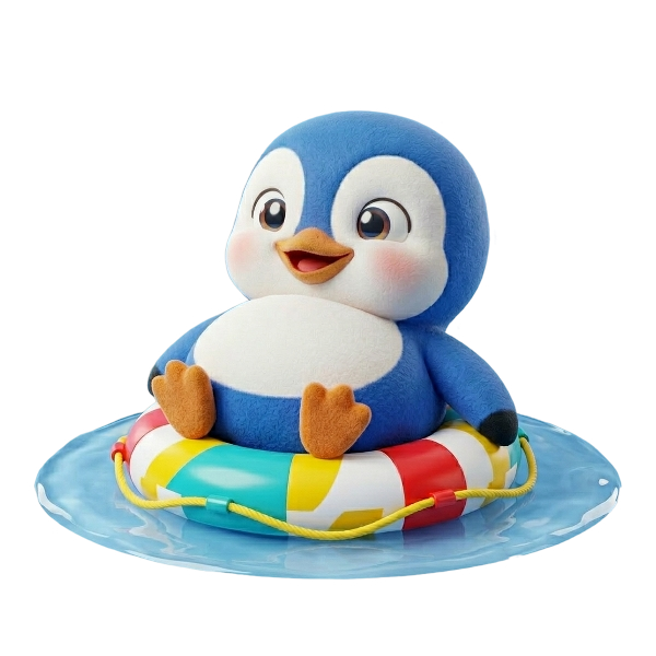 Pengu in water